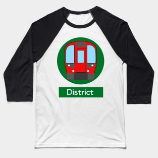 London Underground Subway District Baseball T-Shirt